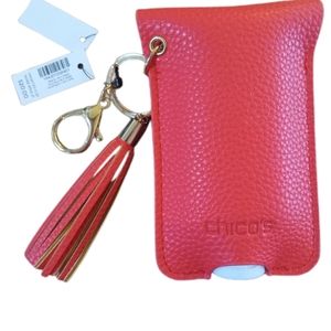 Chicos hand sanitizer/ lotion holder with snap closure, brand new w tags.